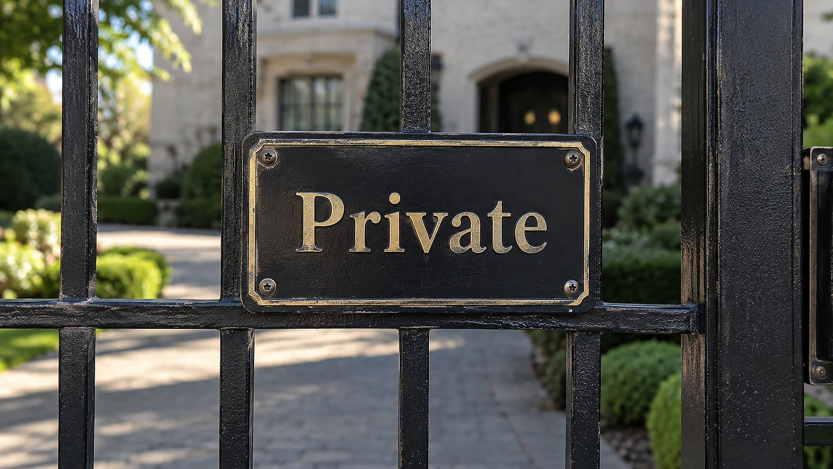 A closed door with a private sign demonstrating the boundary between public business and personal life